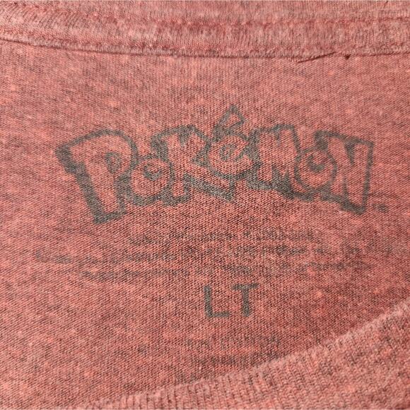Pokemon‎ Pokeball Red Heather Graphic Tee Shirt Size Large Tall - Picture 6 of 7
